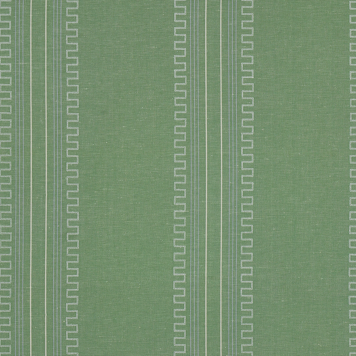 Greco Stripe fabric in green color - pattern number 83232 - by Schumacher in the Mary Mcdonald collection