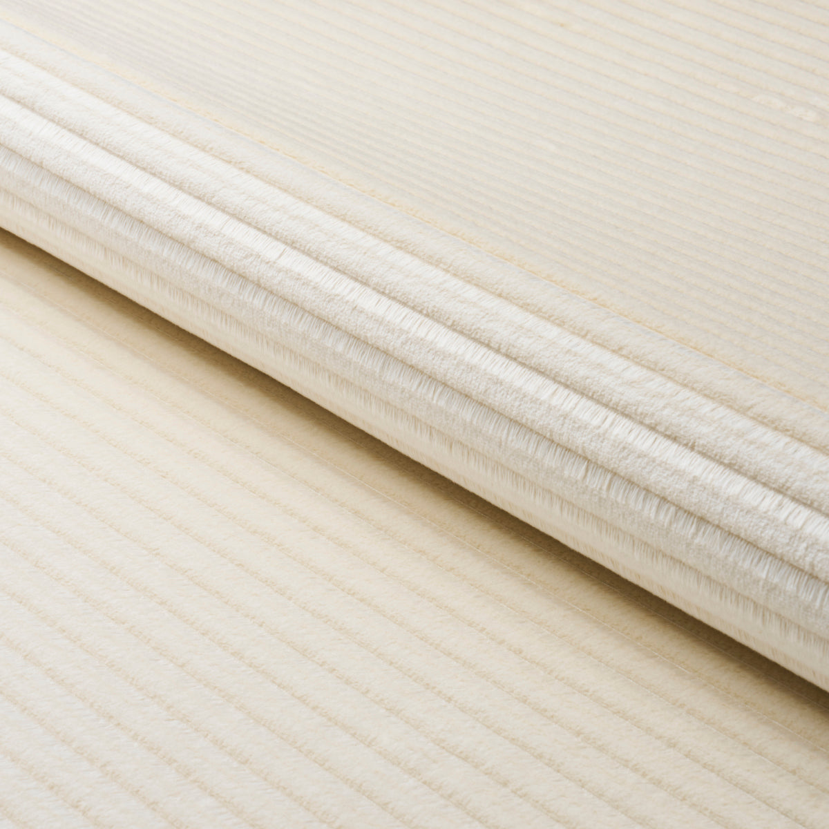 Petite Channeled Velvet fabric in ivory color - pattern number 83300 - by Schumacher in the Patterson Flynn collection