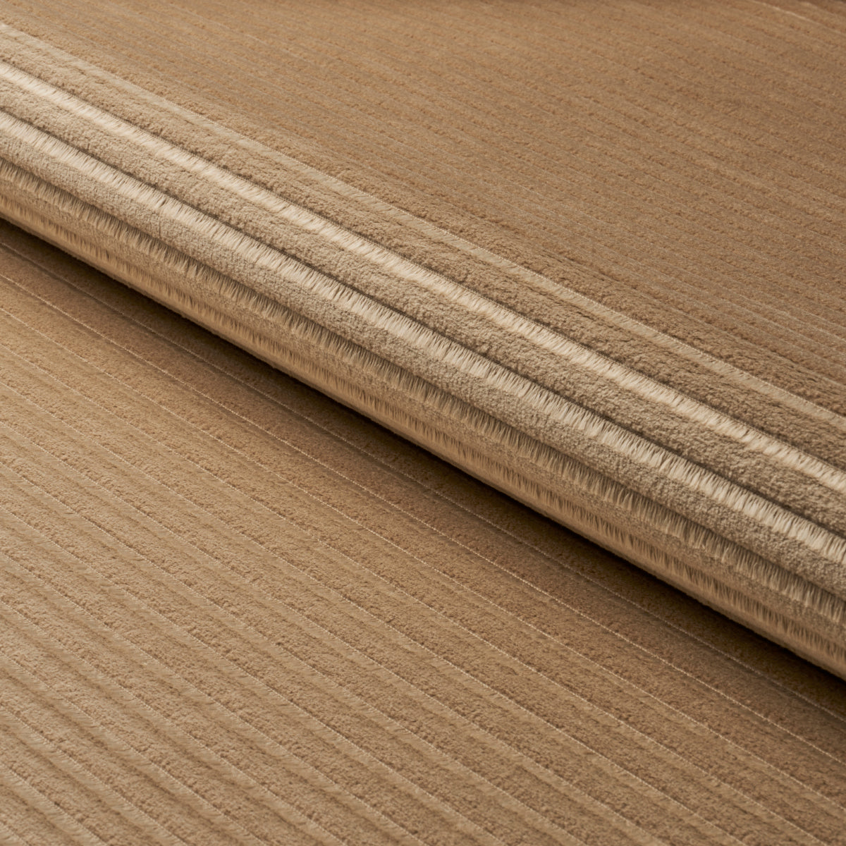 Petite Channeled Velvet fabric in camel color - pattern number 83301 - by Schumacher in the Patterson Flynn collection
