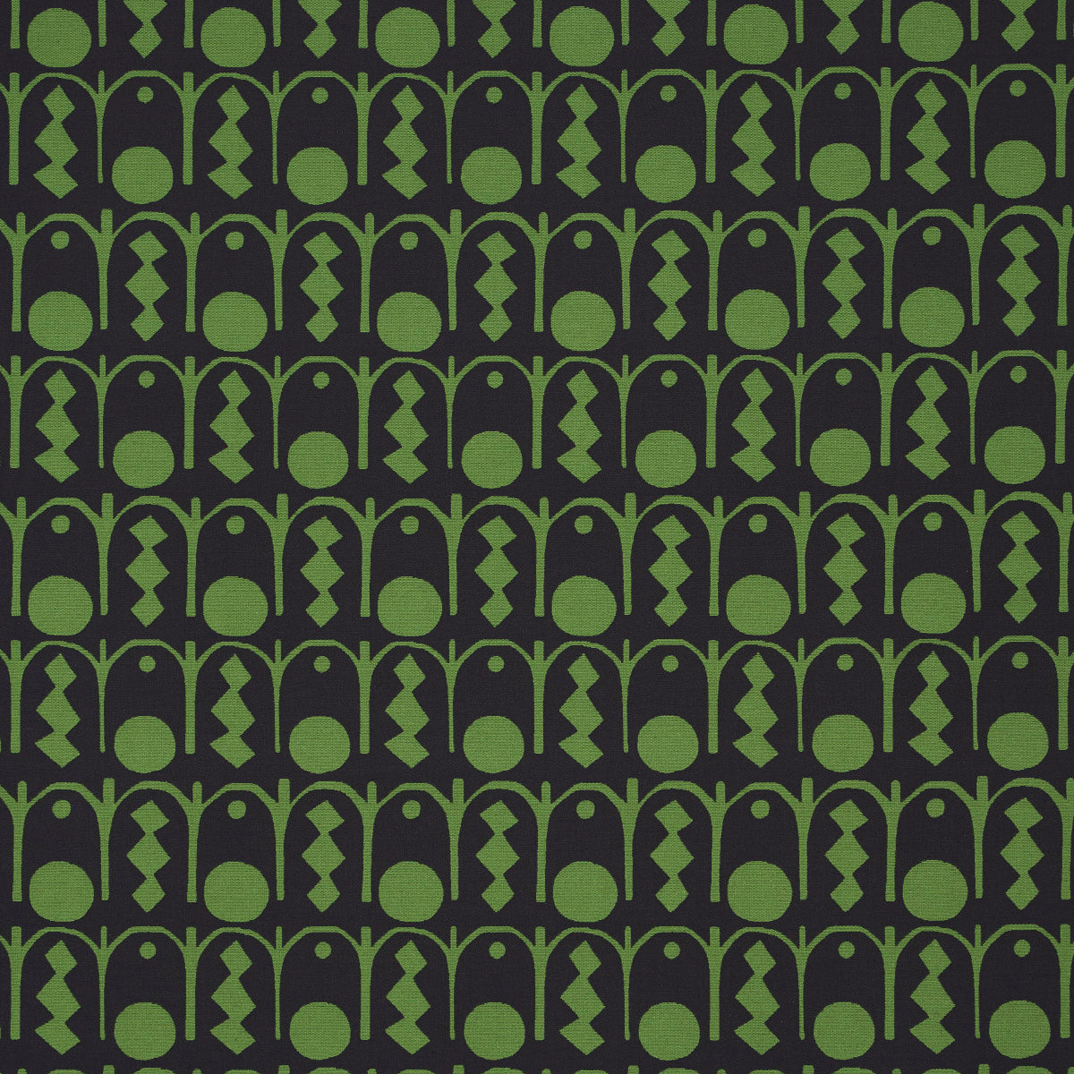 Downtown fabric in green and black color - pattern number 83412 - by Schumacher in the Drusus Tabor collection