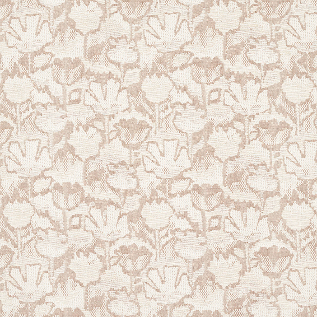 Wild Flower fabric in barley color - pattern number 83450 - by Schumacher in the Earth And Sky collection