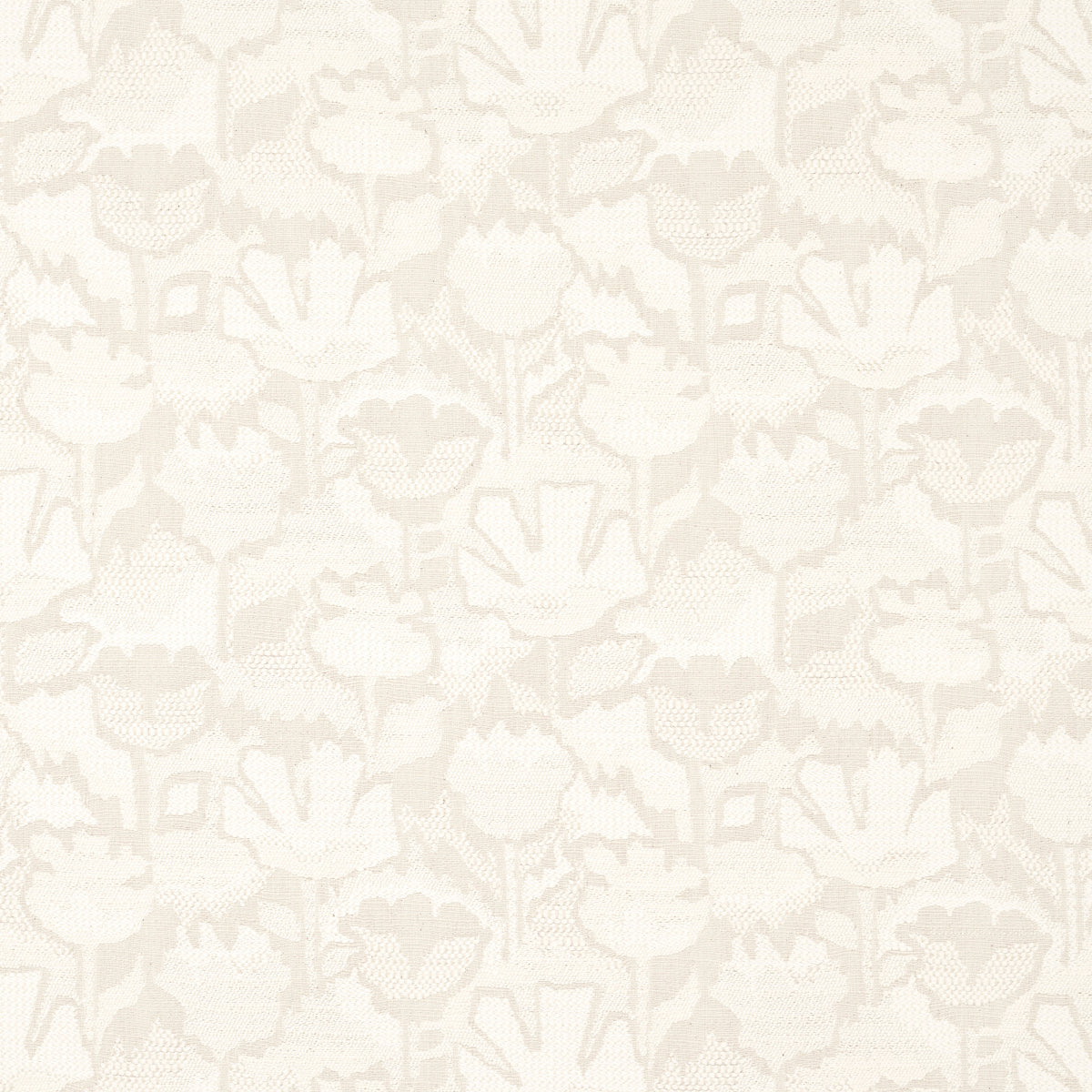 Wild Flower fabric in ivory color - pattern number 83451 - by Schumacher in the Earth And Sky collection