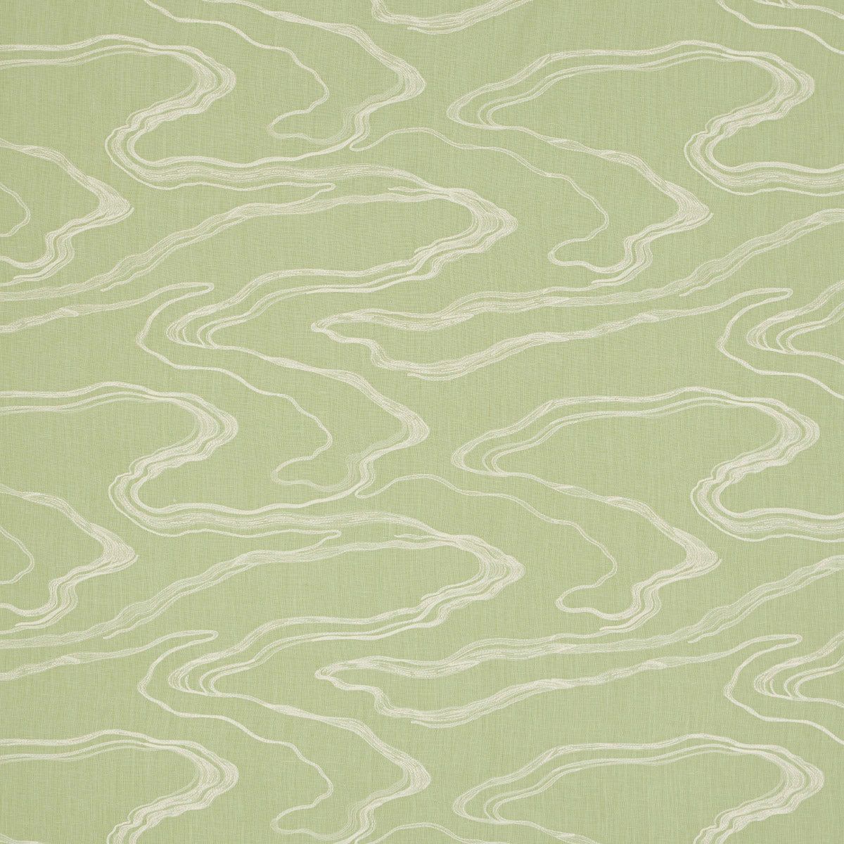 Desert Wind Embroidery fabric in fern color - pattern number 83521 - by Schumacher in the Earth And Sky collection