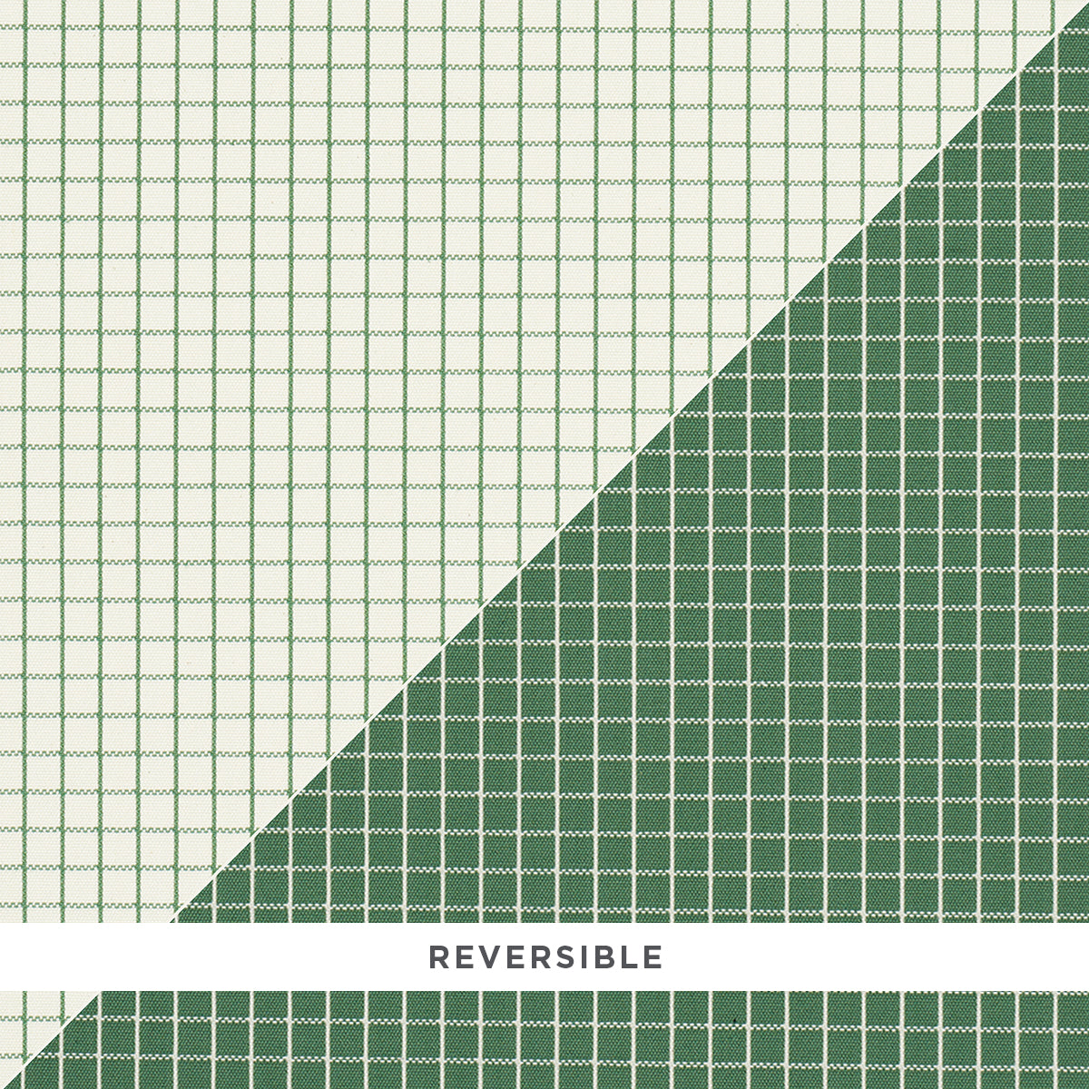 Georgie Reversible Check fabric in emerald color - pattern number 83693 - by Schumacher in the Mark D. Sikes collection