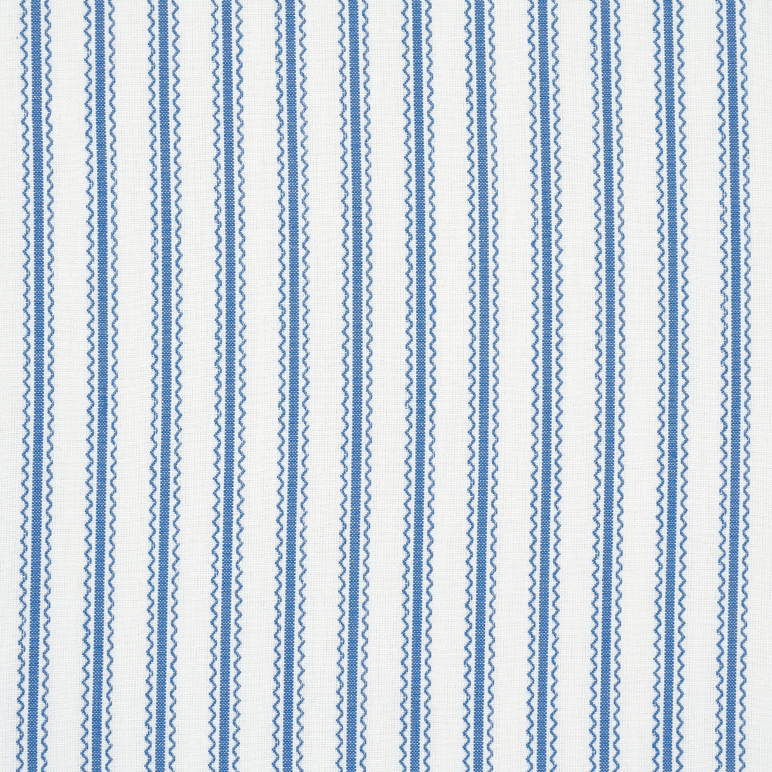 Birdie Ticking Stripe fabric in indigo color - pattern number 83702 - by Schumacher in the Mark D. Sikes collection