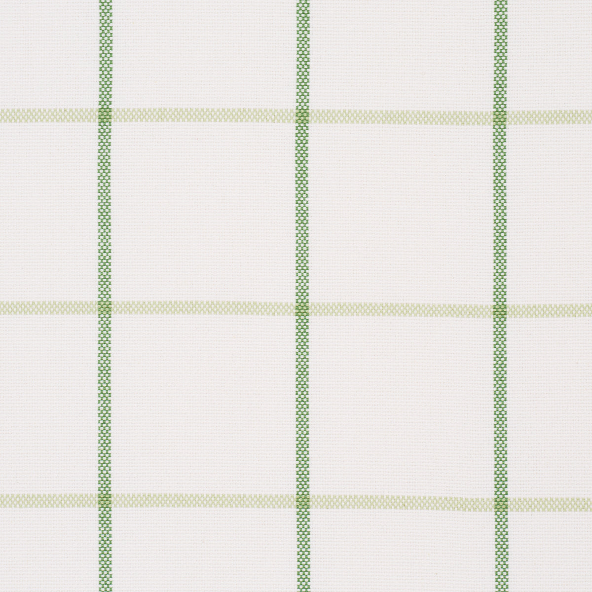 Frannie Windowpane fabric in leaf green color - pattern number 83786 - by Schumacher in the Mark D. Sikes collection
