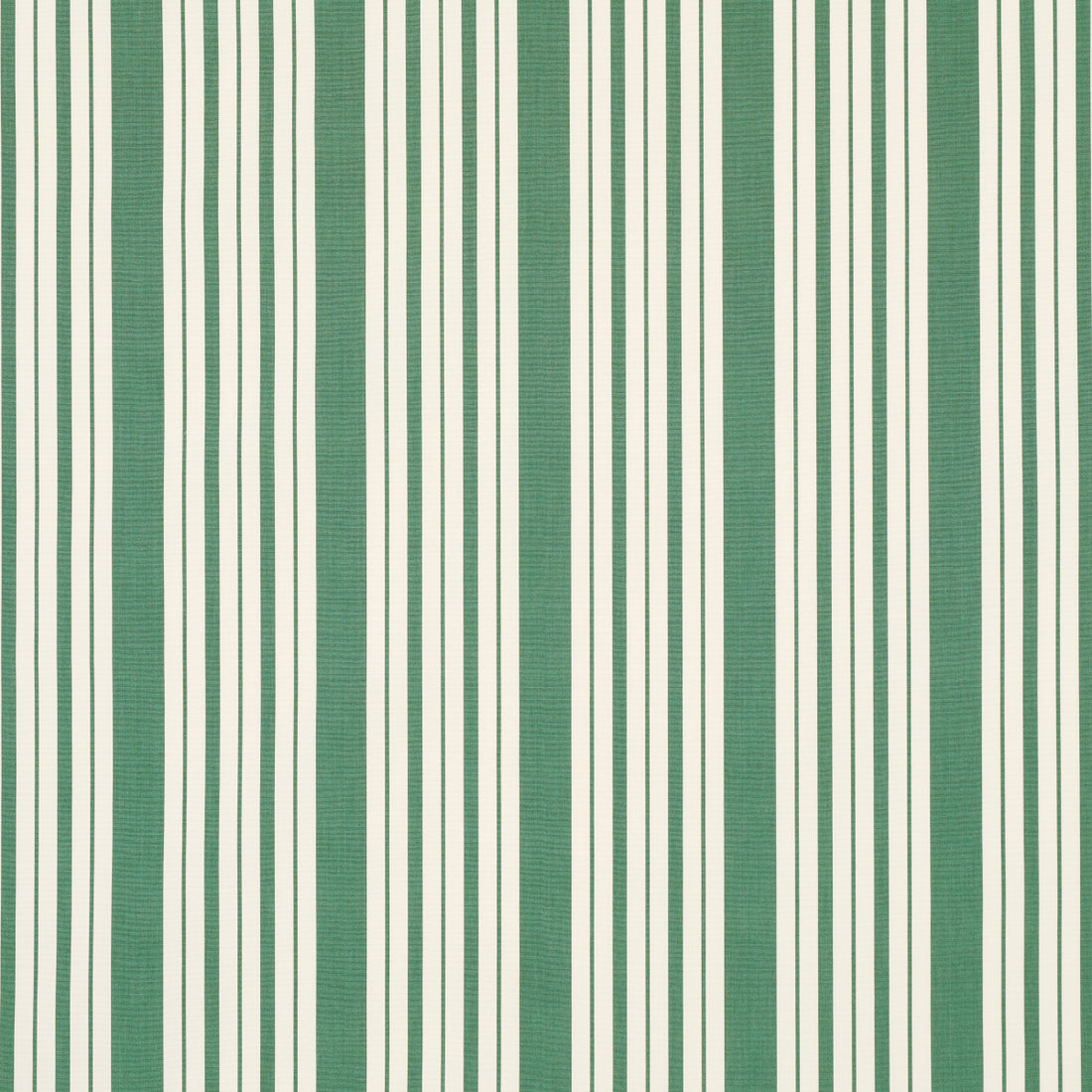 Markie Stripe fabric in emerald color - pattern number 83804 - by Schumacher in the Mark D. Sikes collection