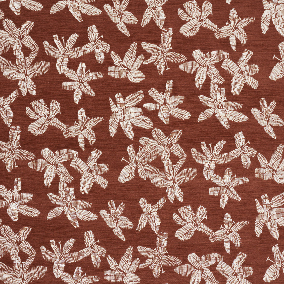 Hibiscus fabric in teak color - pattern number 83810 - by Schumacher in the Caroline Z Hurley collection