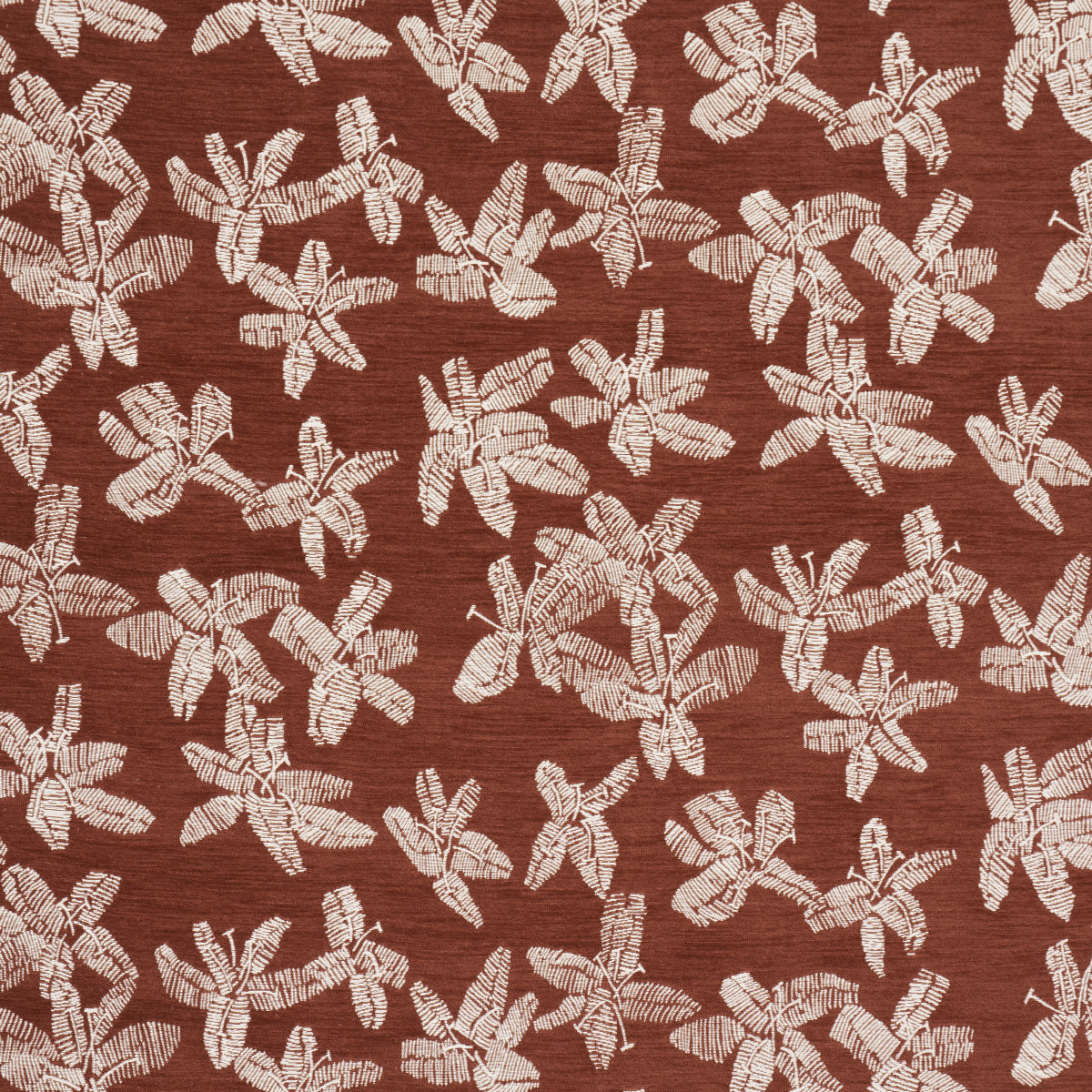 Hibiscus fabric in teak color - pattern number 83810 - by Schumacher in the Caroline Z Hurley collection