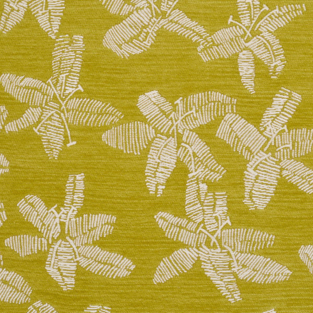 Hibiscus fabric in citron vert color - pattern number 83814 - by Schumacher in the Atelier Paris collection