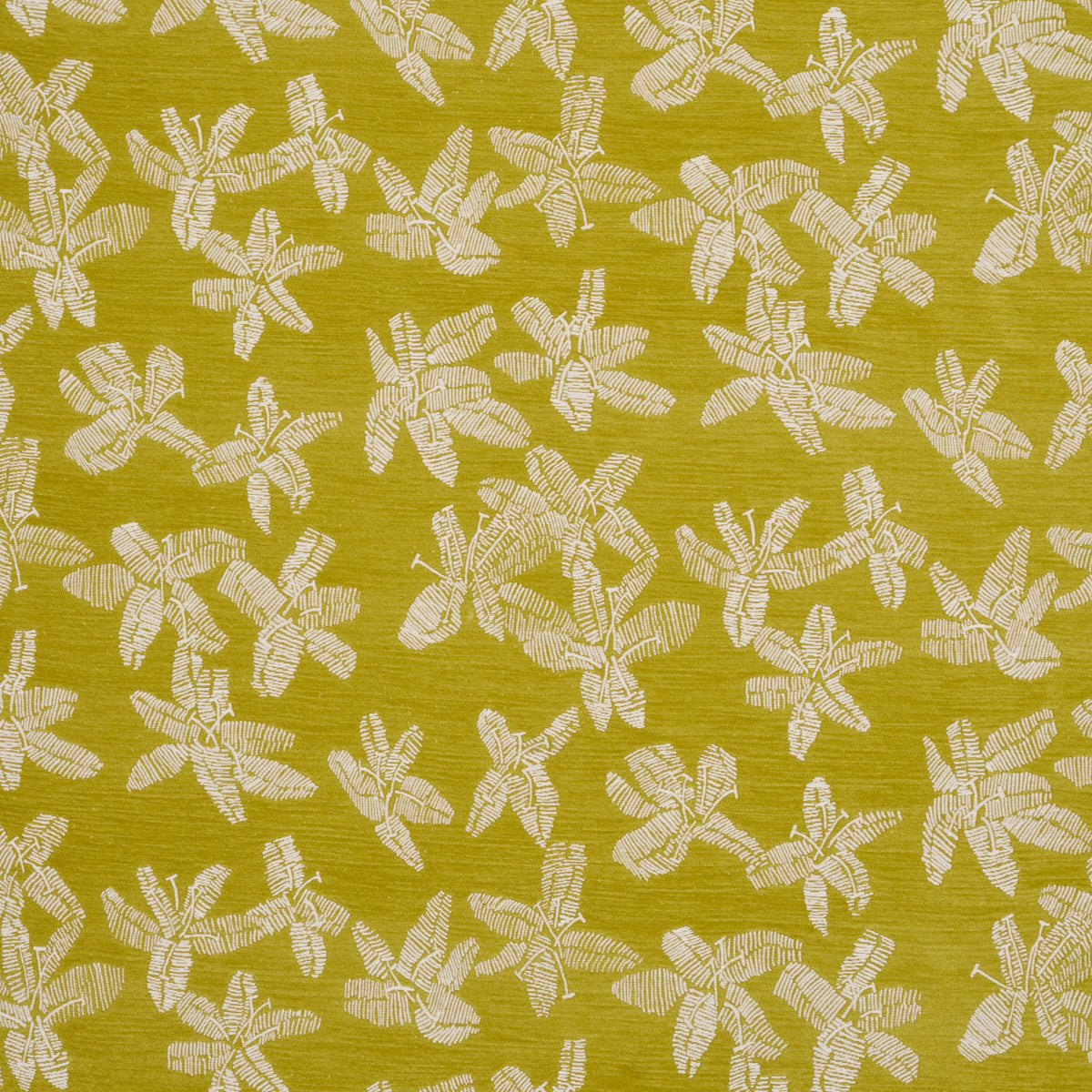 Hibiscus fabric in citron vert color - pattern number 83814 - by Schumacher in the Atelier Paris collection
