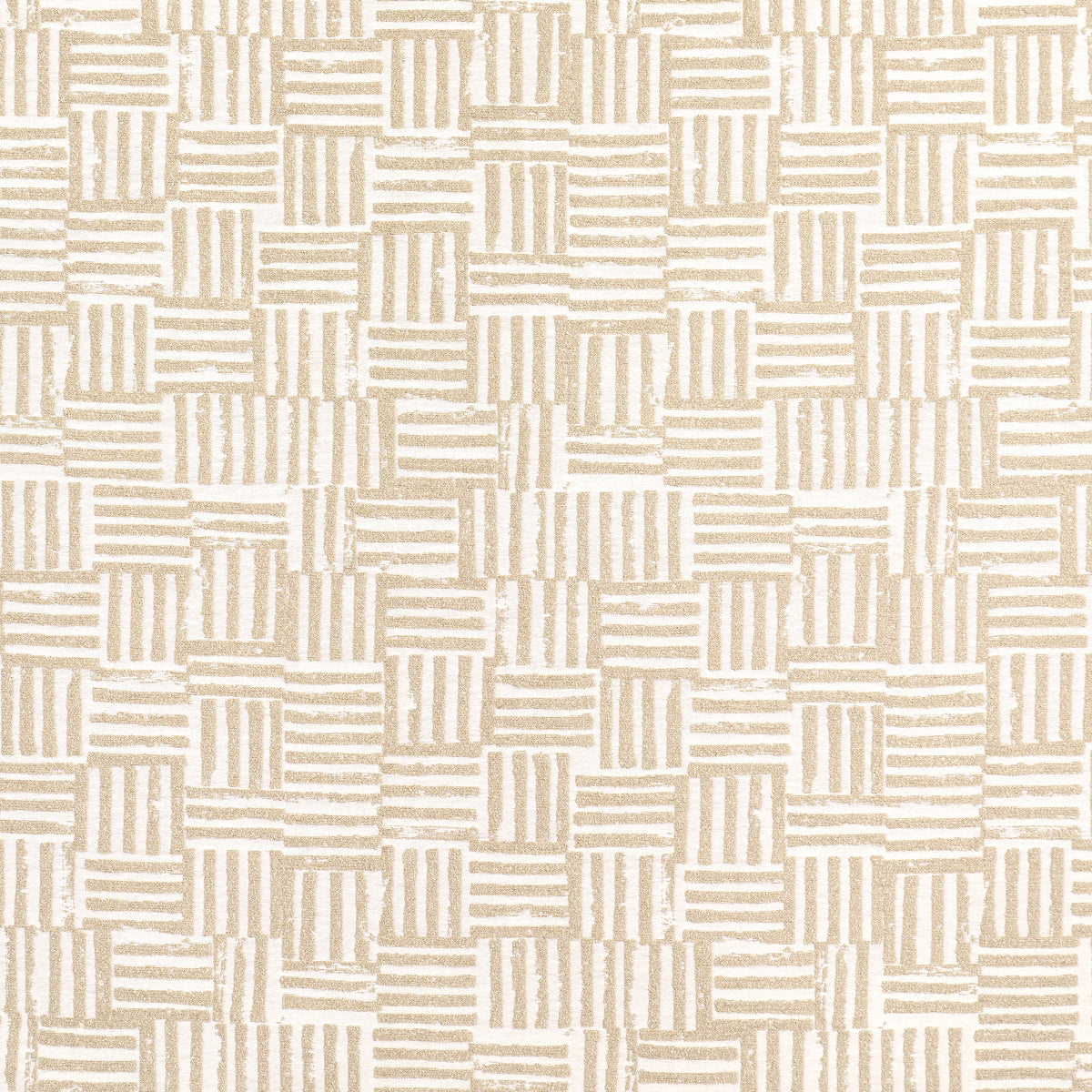 Patchwork fabric in sand color - pattern number 83821 - by Schumacher in the Caroline Z Hurley collection