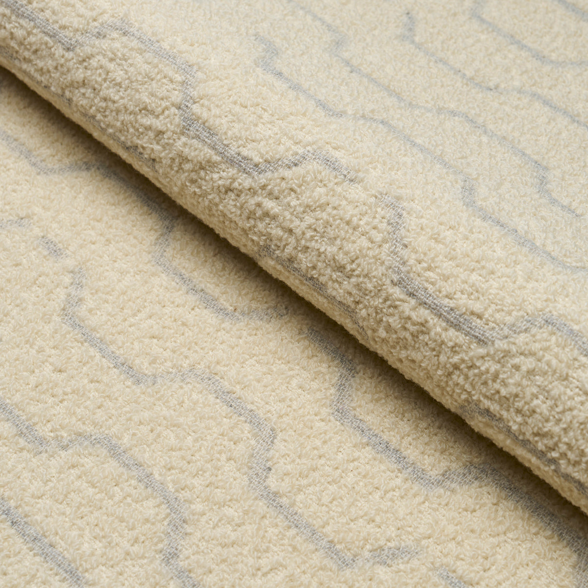 Patek Wool Boucle fabric in ivory color - pattern number 83932 - by Schumacher in the Patterson Flynn collection