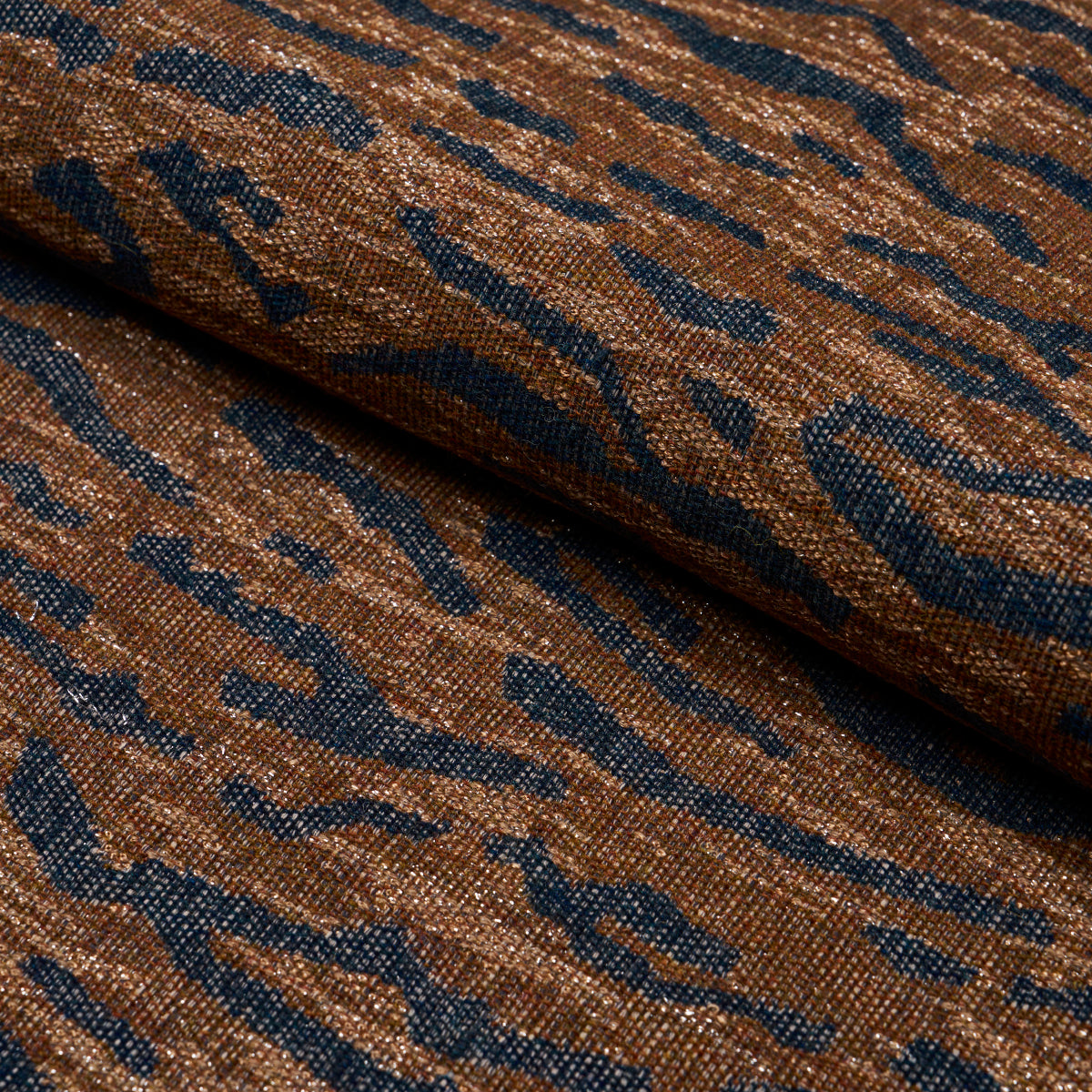 Altamira fabric in navy brown color - pattern number 83970 - by Schumacher in the Patterson Flynn collection