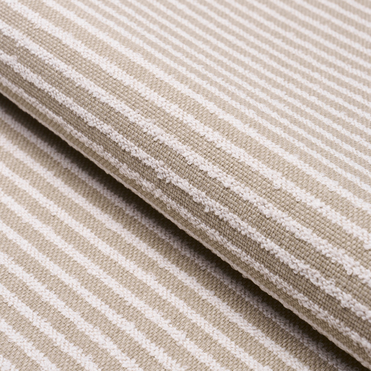 Boucle Stripe Indoor Outdoor fabric in flax color - pattern number 84261 - by Schumacher in the Live It Up! collection