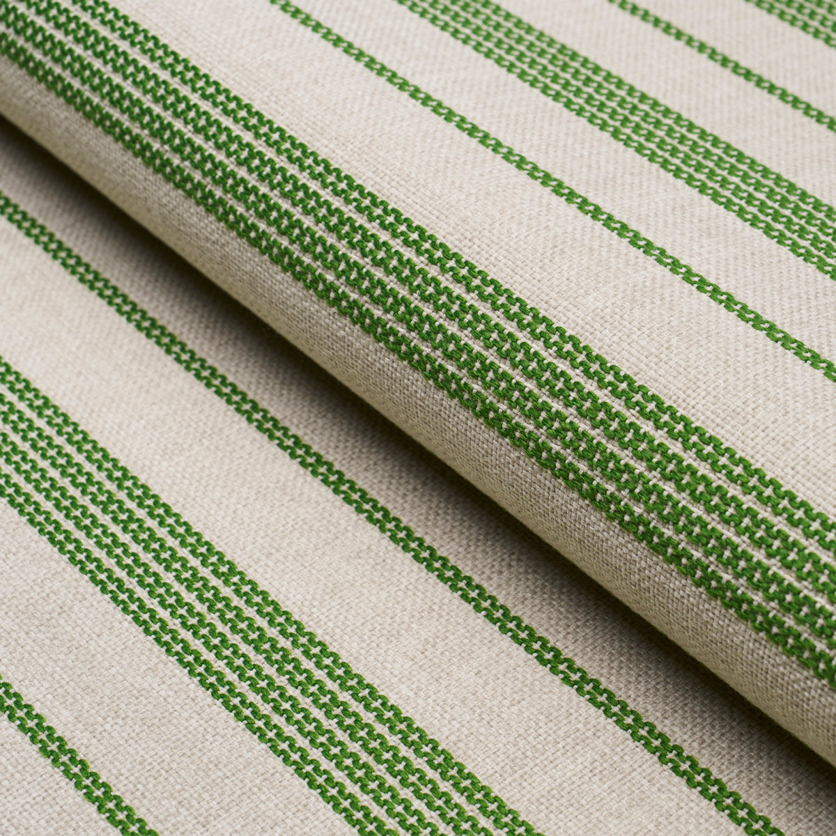 Serra Mesa Indoor Outdoor Stripe fabric in verde color - pattern number 84272 - by Schumacher in the Live It Up! collection