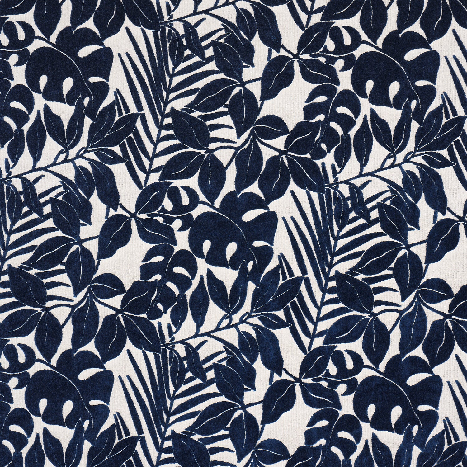 Miramar Indoor Outdoor Velvet fabric in navy color - pattern number 84323 - by Schumacher in the Perennial Favorites collection