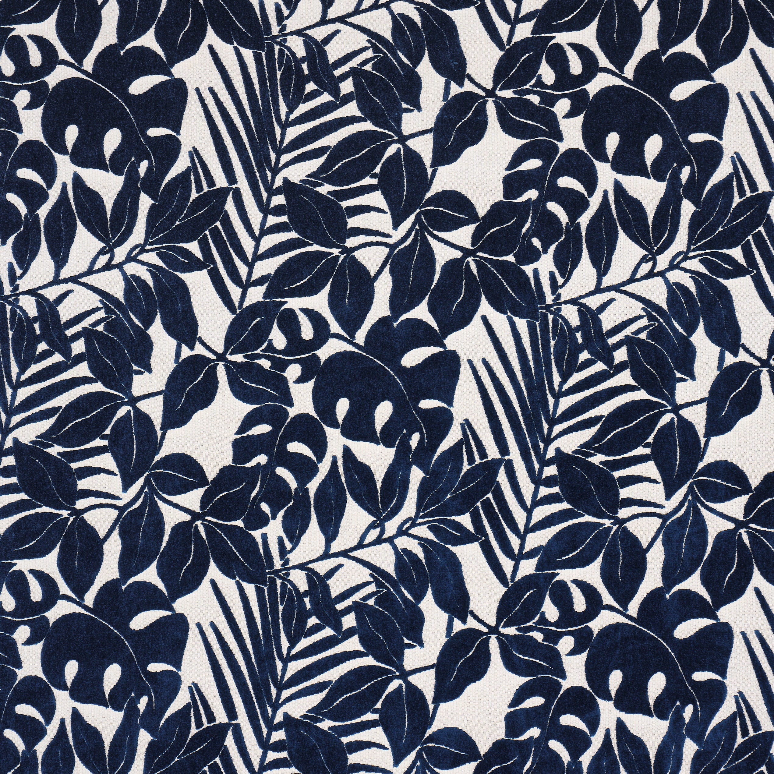 Miramar Indoor Outdoor Velvet fabric in navy color - pattern number 84323 - by Schumacher in the Perennial Favorites collection