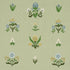 Elmslie Embroidery fabric in leaf color - pattern number 84371 - by Schumacher in the Craft Revival collection