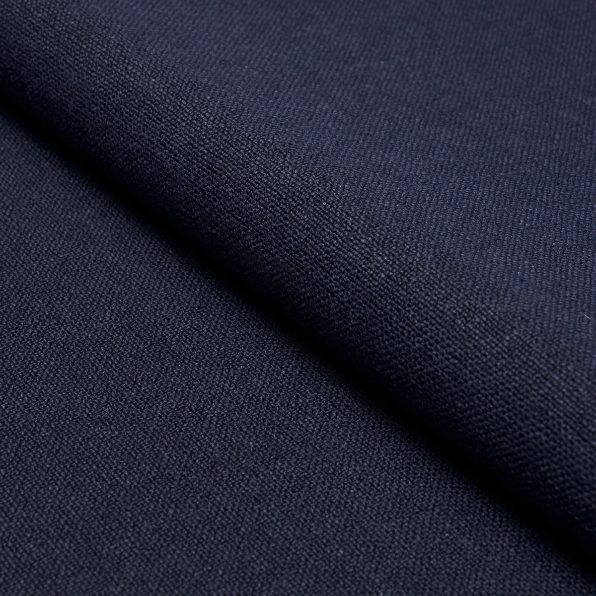 Lars Rustic Linen fabric in navy color - pattern number 84492 - by Schumacher in the Patterson Flynn collection