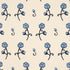 Rhinestone Cowboy Embroidery fabric in navy color - pattern number 84551 - by Schumacher in the Backdrop collection