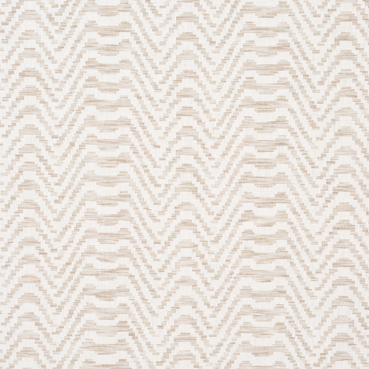 Stepped Chevron fabric in linen color - pattern number 84641 - by Schumacher in the Orpheum collection