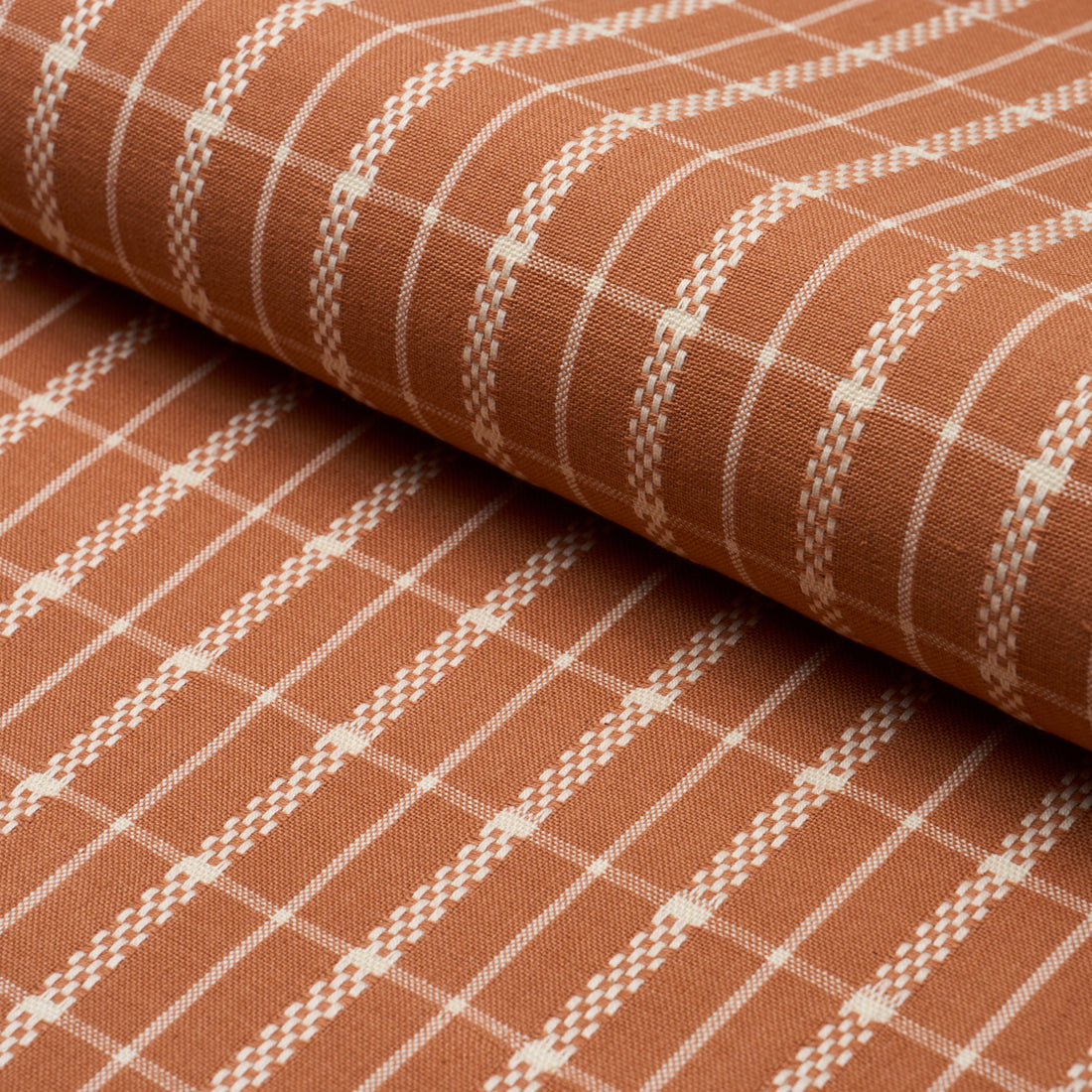 Boyd Check fabric in spice color - pattern number 84680 - by Schumacher in the Ashbury collection