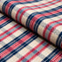 Fonda Hand Woven Plaid fabric in rouge and navy color - pattern number 84720 - by Schumacher in the Ashbury collection