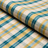 Fonda Hand Woven Plaid fabric in teal and citron color - pattern number 84722 - by Schumacher in the Ashbury collection