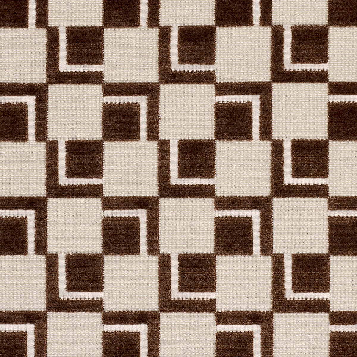 Edison Velvet fabric in chestnut color - pattern number 84801 - by Schumacher in the Cut &amp; Patterned Velvets collection