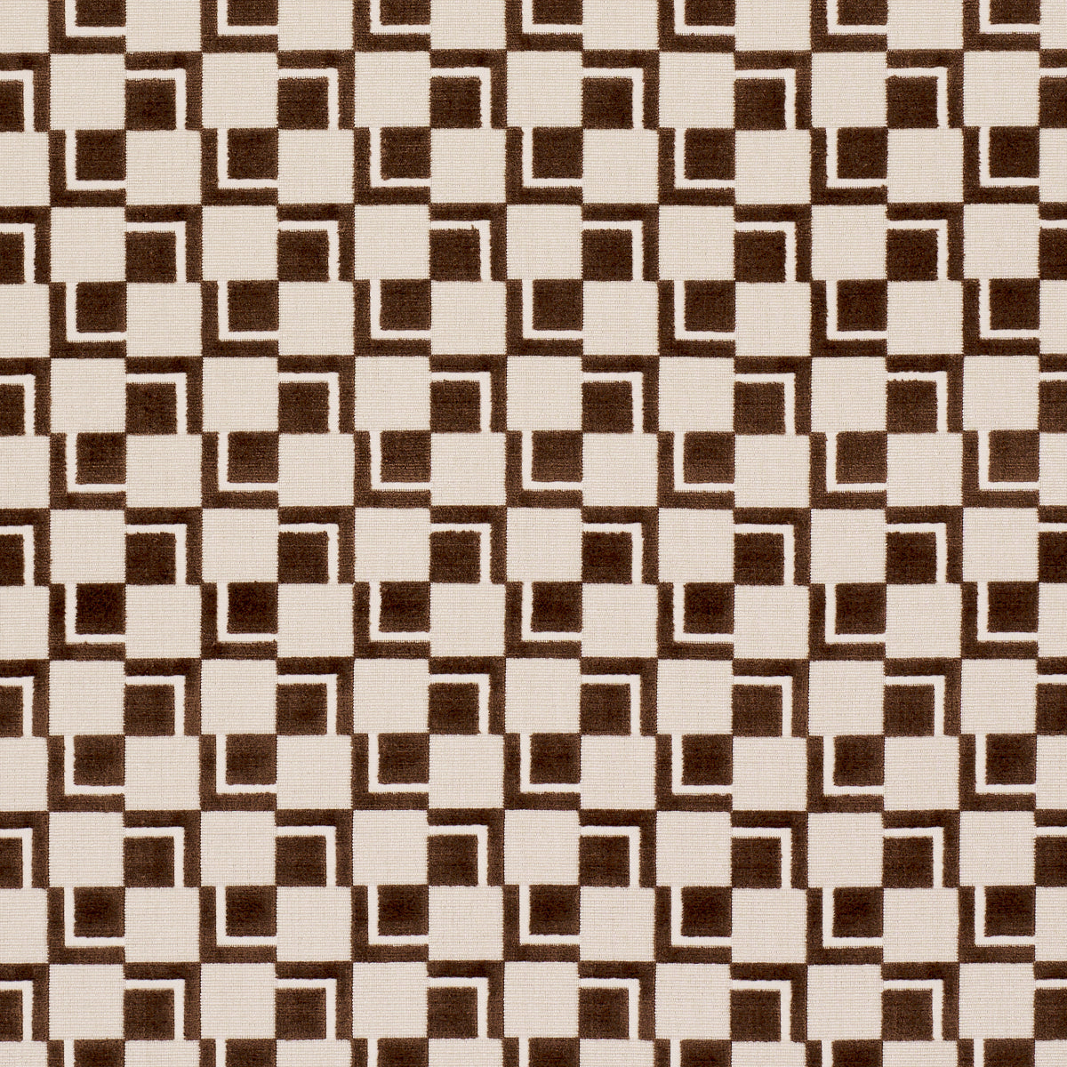 Edison Velvet fabric in chestnut color - pattern number 84801 - by Schumacher in the Cut &amp; Patterned Velvets collection
