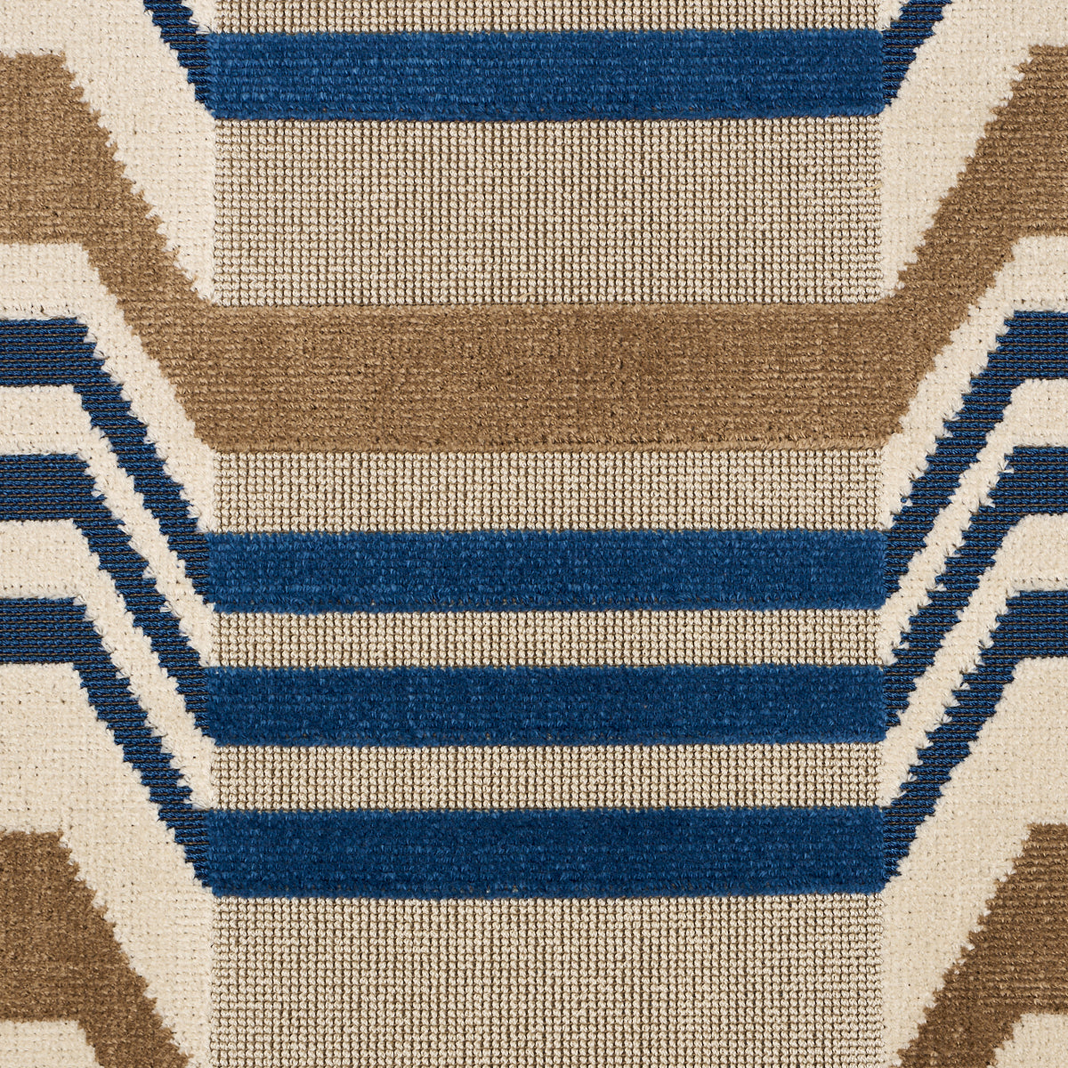 Aldo Velvet fabric in cadet &amp; camel color - pattern number 84810 - by Schumacher in the Cut &amp; Patterned Velvets collection