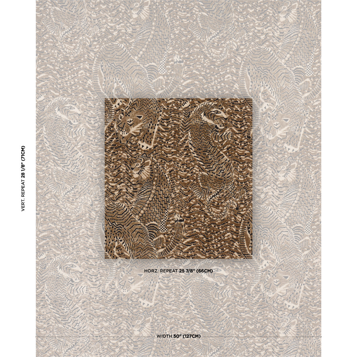 Tigress Velvet fabric in champagne color - pattern number 84831 - by Schumacher in the Cut &amp; Patterned Velvets collection