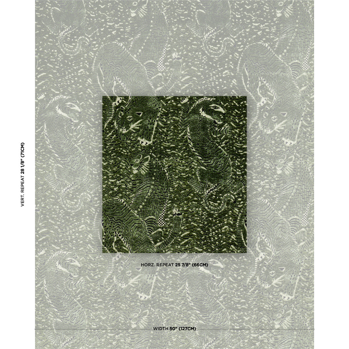 Tigress Velvet fabric in malachite color - pattern number 84832 - by Schumacher in the Cut &amp; Patterned Velvets collection