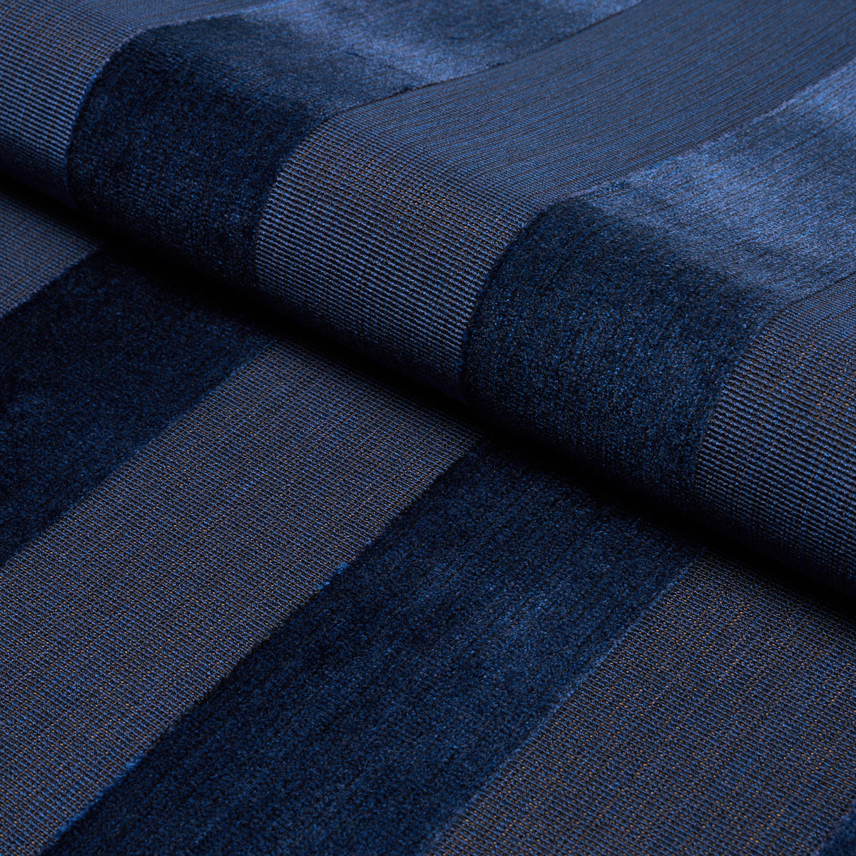 Cunard Strié Velvet fabric in sapphire color - pattern number 84872 - by Schumacher in the Cut &amp; Patterned Velvets collection