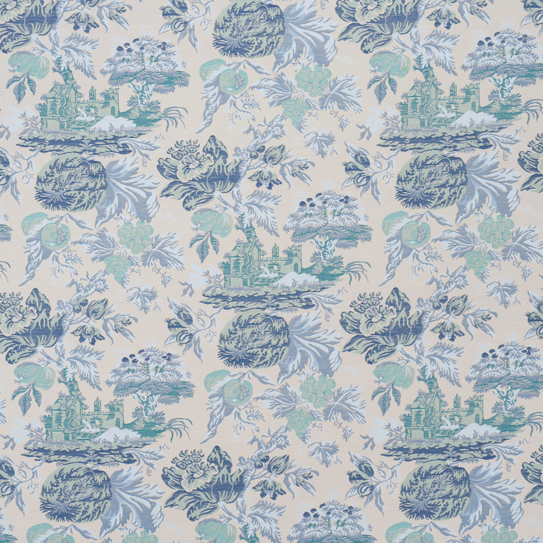 Jardin De Louis fabric in delft color - pattern number 84880 - by Schumacher in the Timothy Corrigan collection