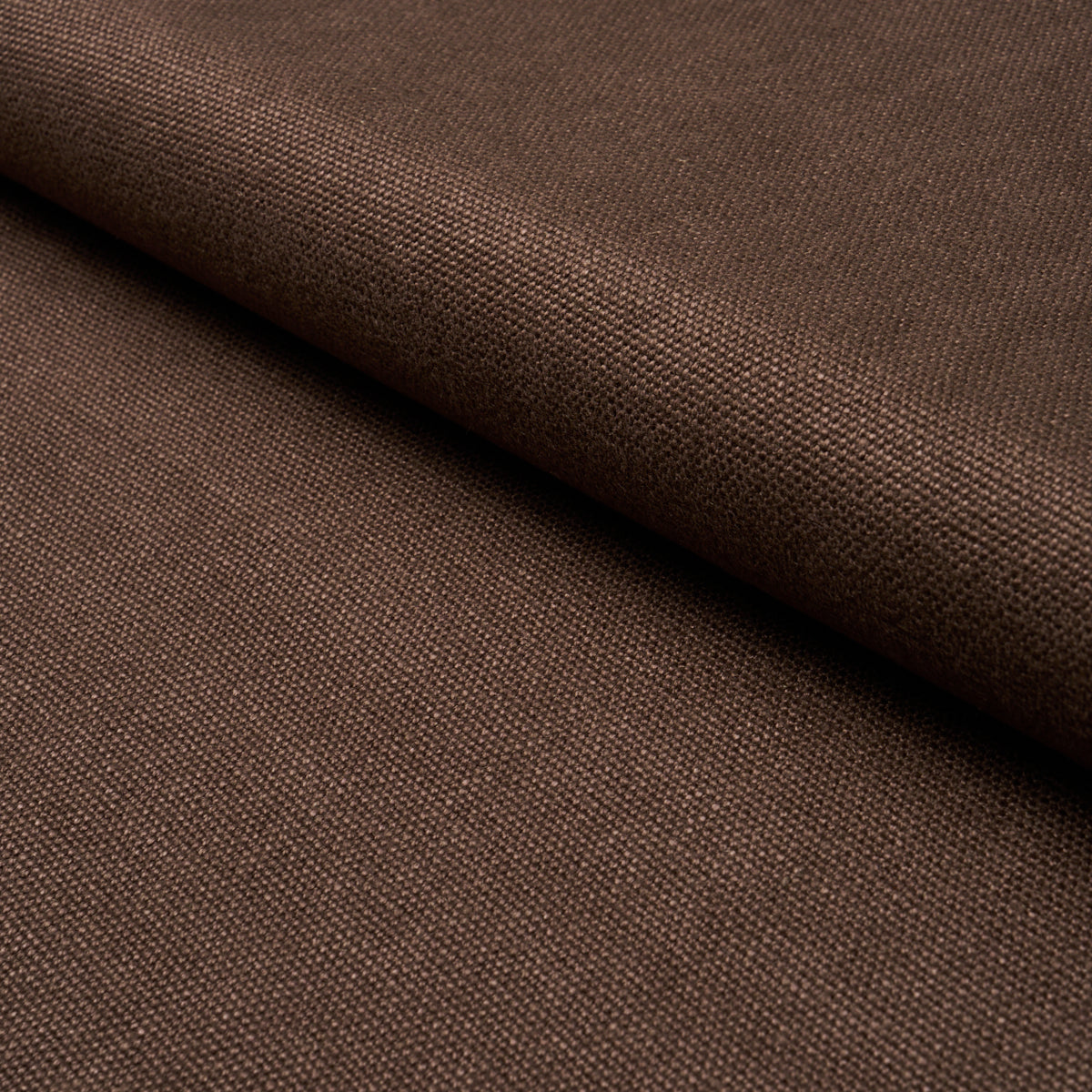 Franc Linen fabric in chocolate color - pattern number 84948 - by Schumacher in the Perfect Basics: Linen collection