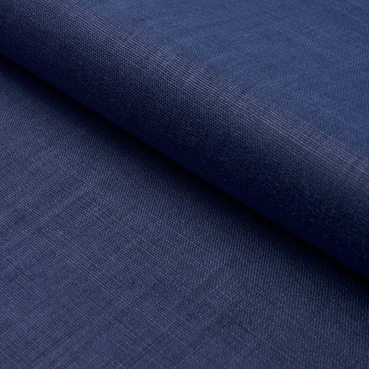 Leo Glazed Linen fabric in navy color - pattern number 84964 - by Schumacher in the Perfect Basics: Linen collection