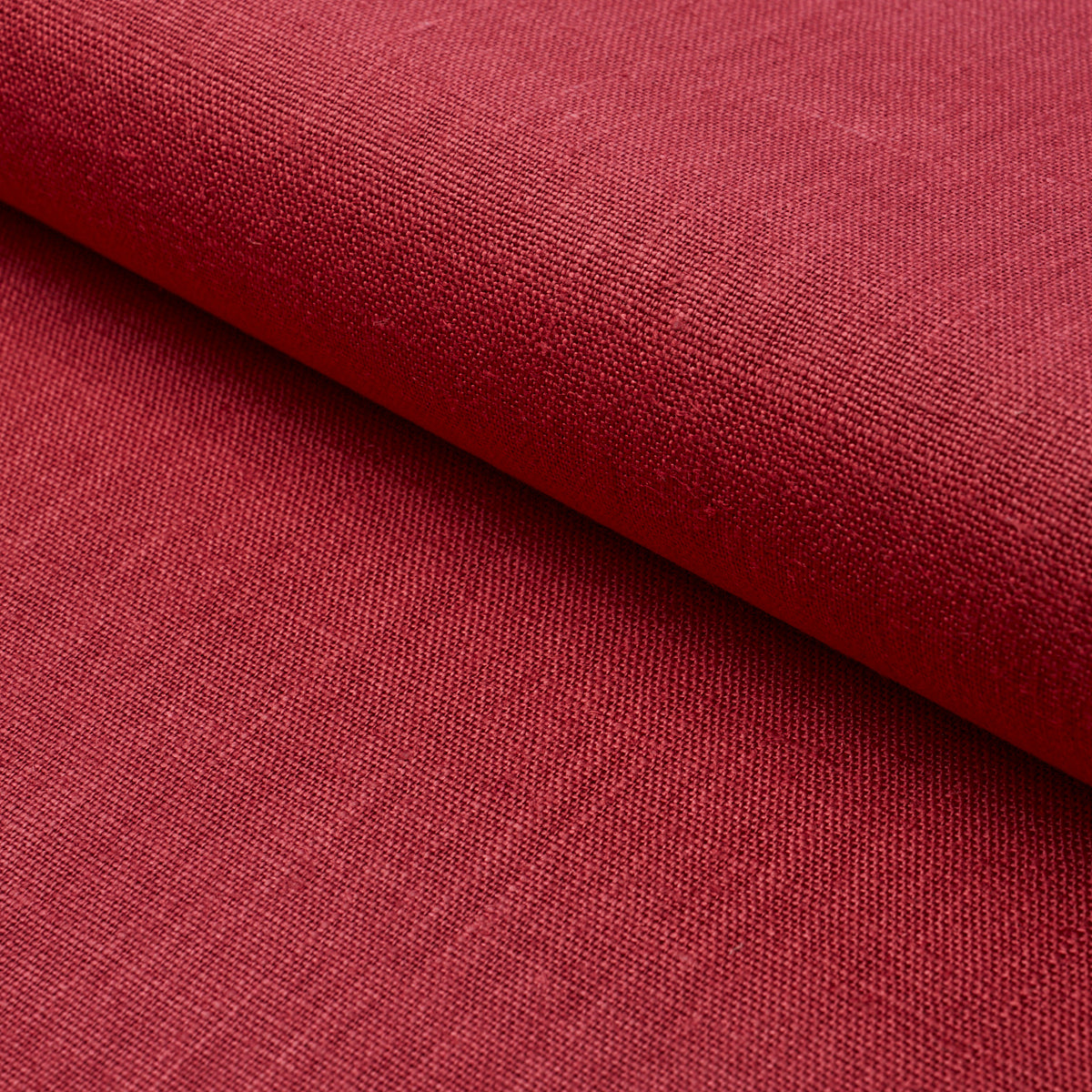 Leo Glazed Linen fabric in red color - pattern number 84967 - by Schumacher in the Perfect Basics: Linen collection