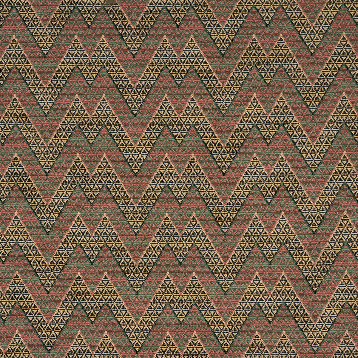Alpine Peaks Chevron fabric in terracotta desert color - pattern number 84970 - by Schumacher in the Luxe Lodge collection