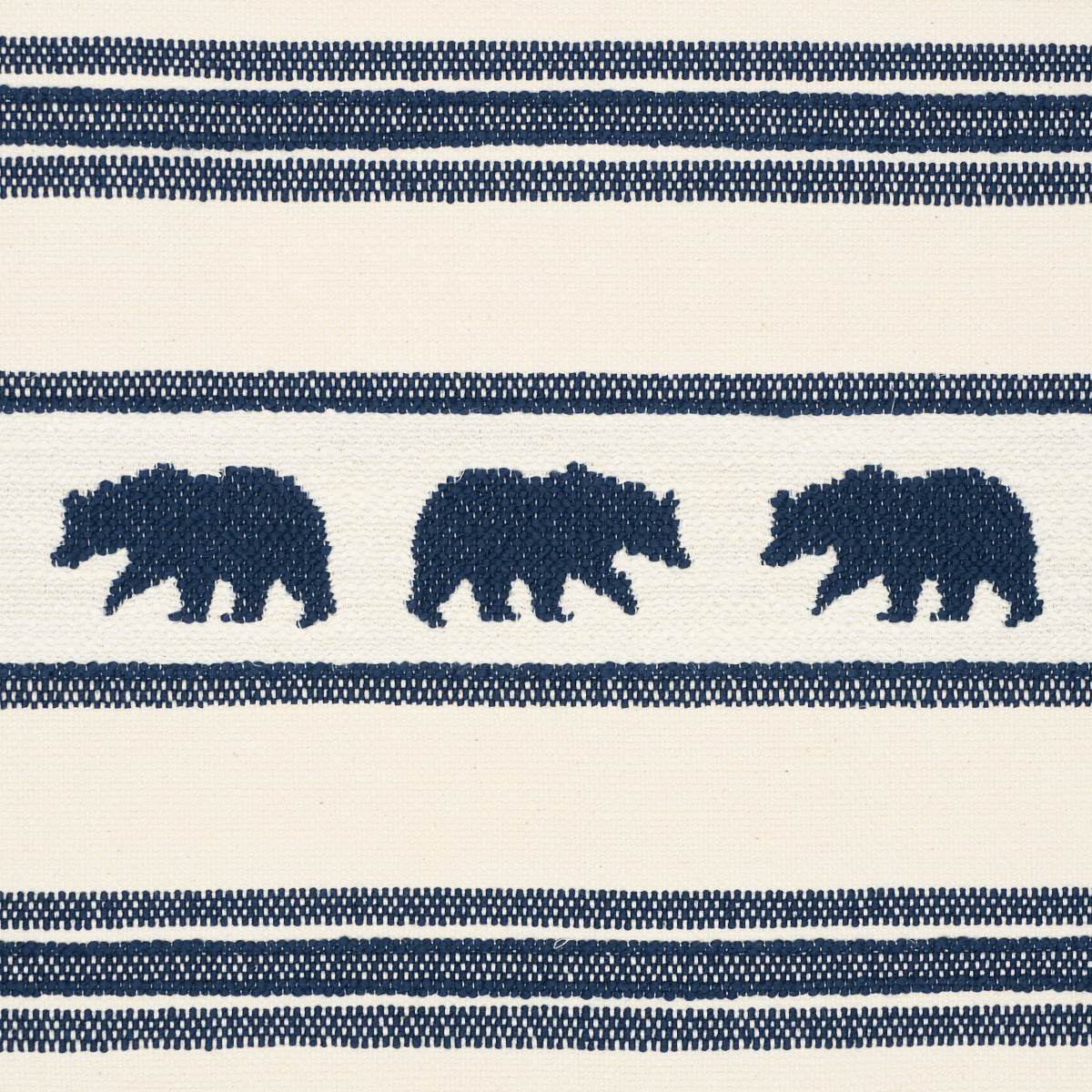 Koda Stripe fabric in indigo color - pattern number 84990 - by Schumacher in the Luxe Lodge collection