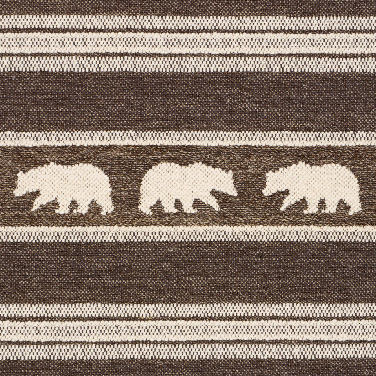 Koda Stripe fabric in coffee color - pattern number 84991 - by Schumacher in the Luxe Lodge collection