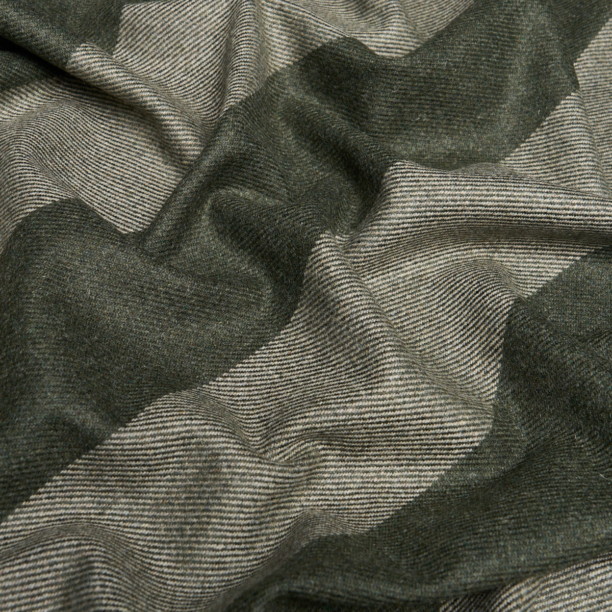 Hemlock Stripe fabric in sage color - pattern number 85043 - by Schumacher in the Luxe Lodge collection