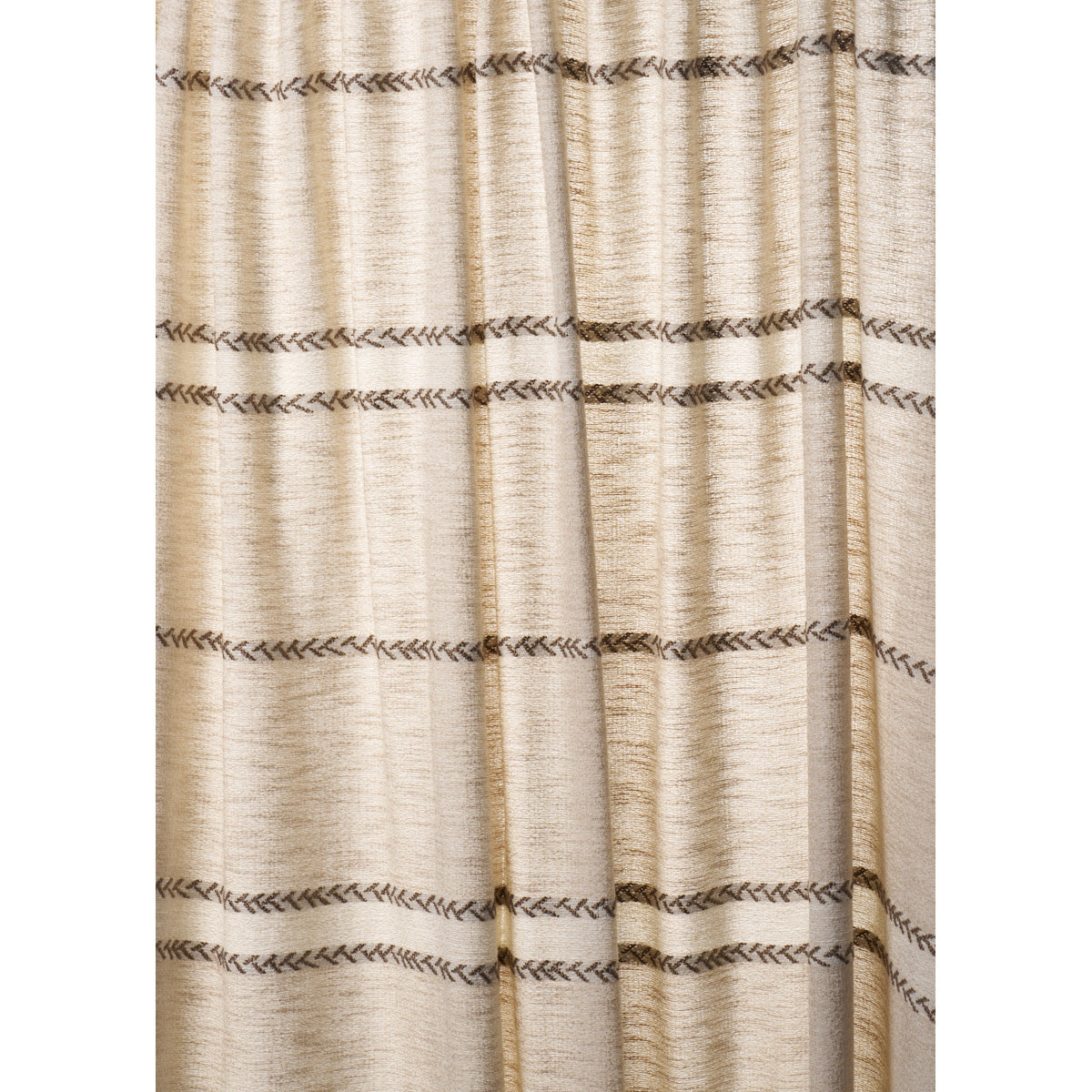 Plains Stripe Casement fabric in flax color - pattern number 85050 - by Schumacher in the Luxe Lodge collection