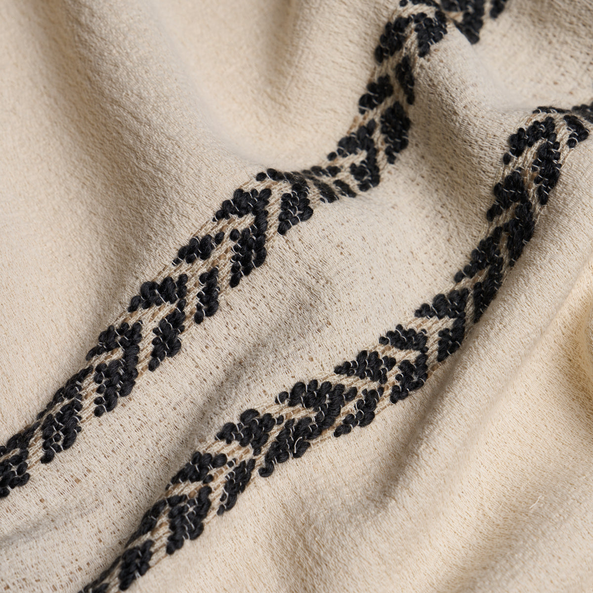 Plains Stripe Casement fabric in graphite color - pattern number 85051 - by Schumacher in the Luxe Lodge collection