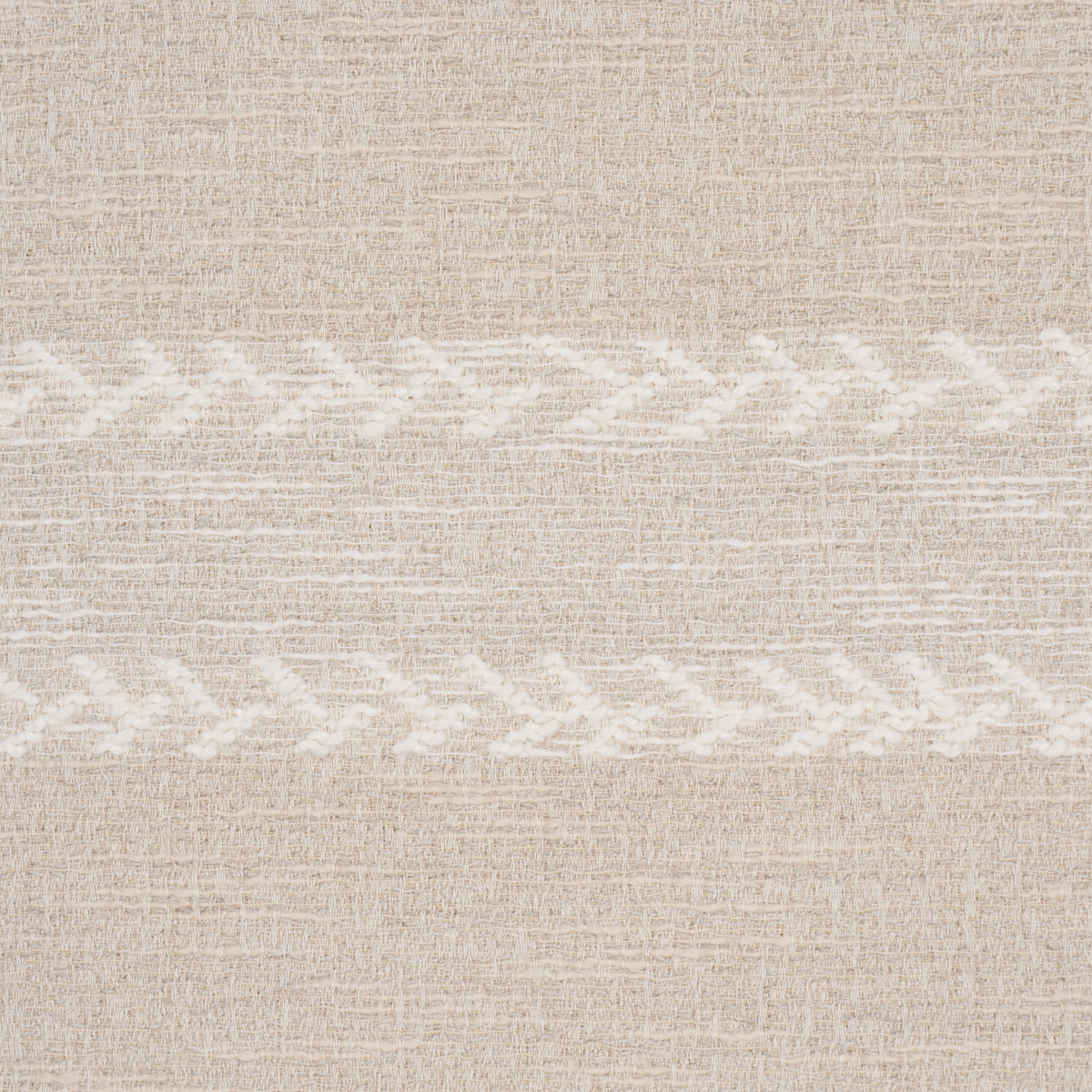 Plains Stripe Casement fabric in natural color - pattern number 85052 - by Schumacher in the Luxe Lodge collection