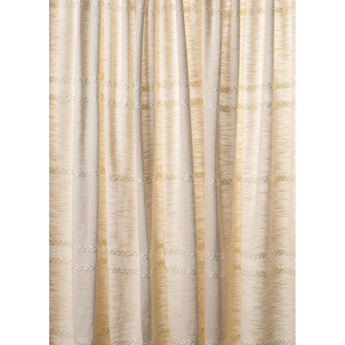 Plains Stripe Casement fabric in natural color - pattern number 85052 - by Schumacher in the Luxe Lodge collection