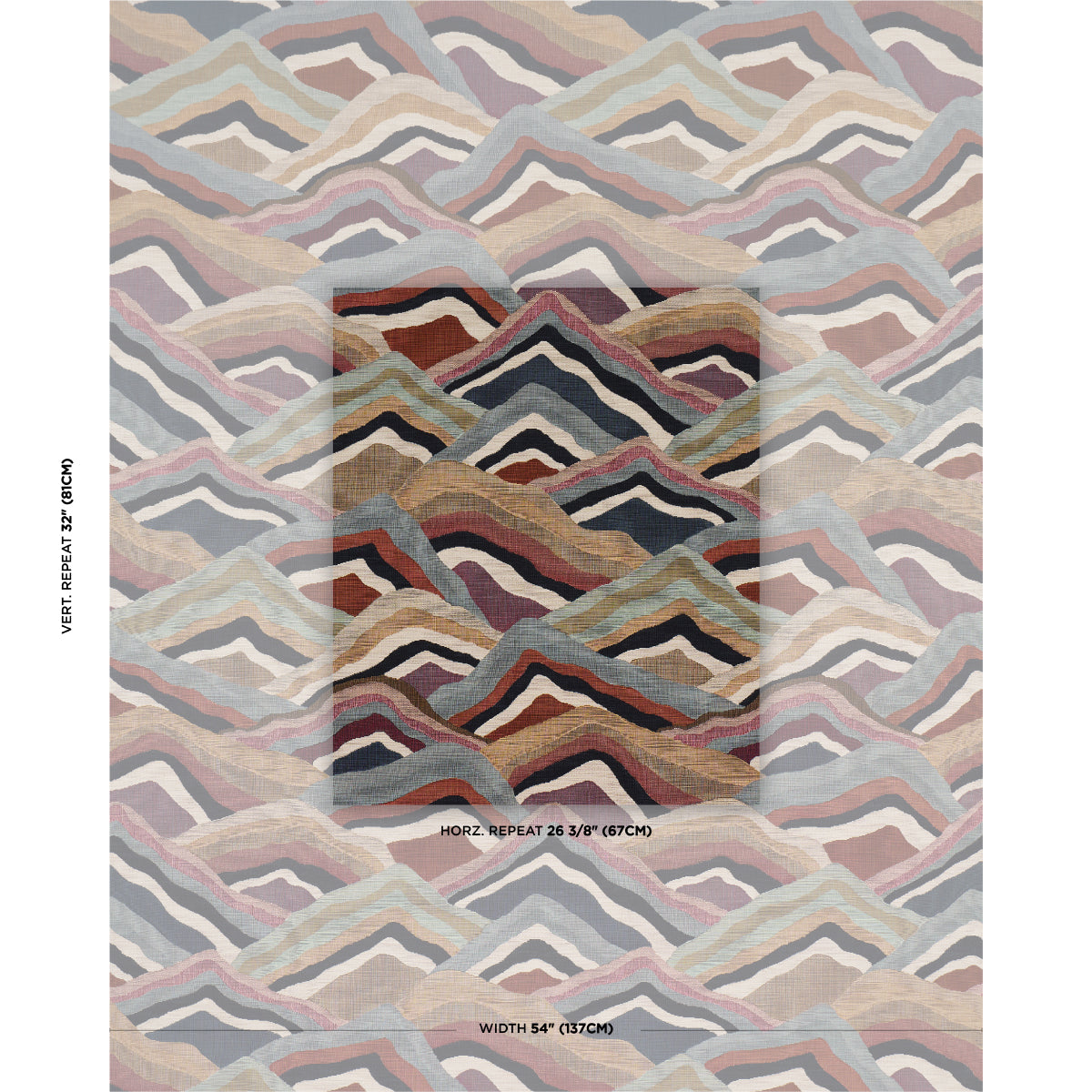 Avala Hills fabric in earthy multi color - pattern number 85060 - by Schumacher in the Luxe Lodge collection