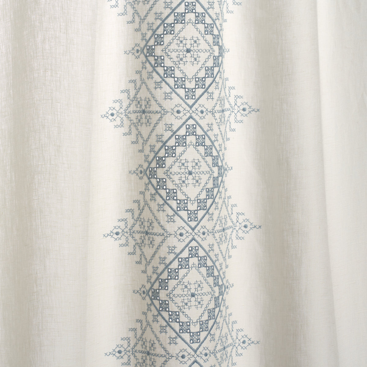 Birgitta Sheer fabric in sky color - pattern number 85120 - by Schumacher in the Sheers &amp; Casements III collection
