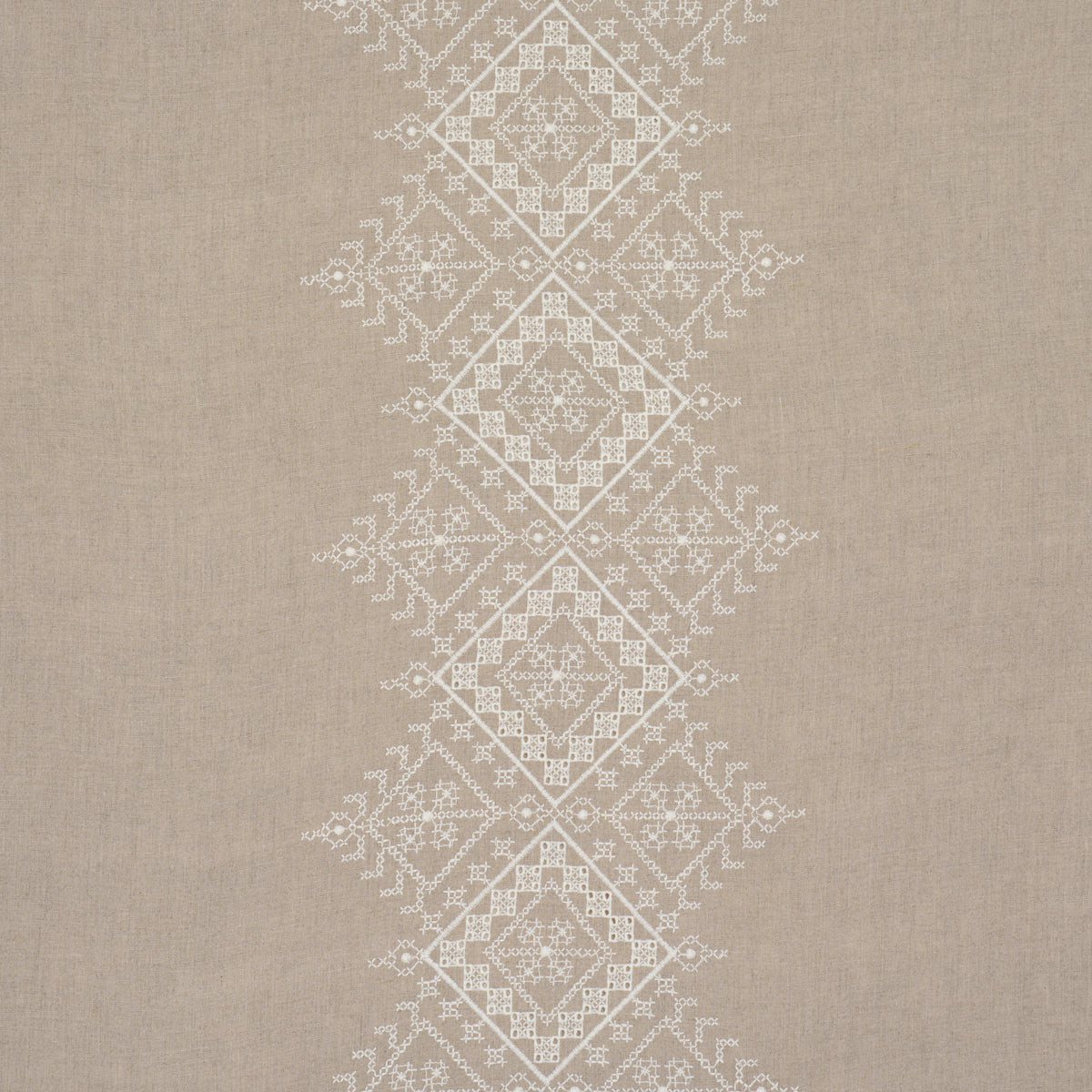 Birgitta Sheer fabric in linen color - pattern number 85121 - by Schumacher in the Sheers &amp; Casements III collection